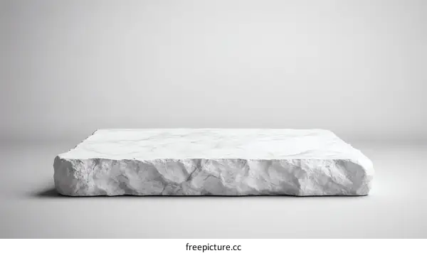 White Marble Stone Product Display Platform