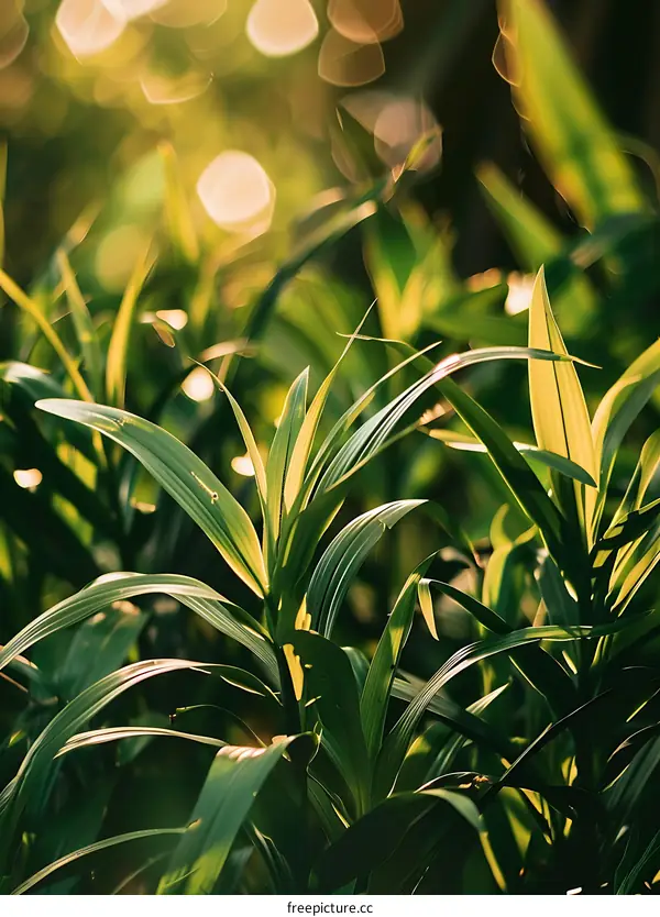 Green Leaf with Bokeh Background