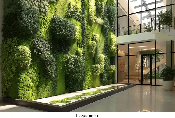 Modern Green Wall Interior Design