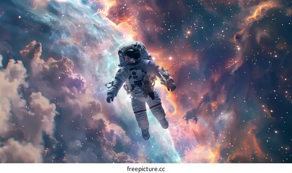 Astronaut in Space遨游太空的宇航员