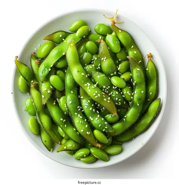 edamame with sesame seeds