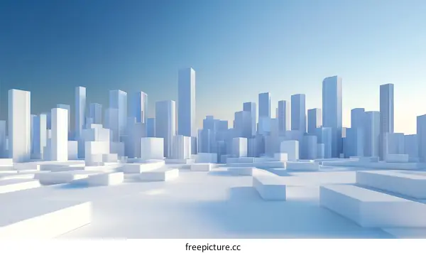 Abstract Cityscape Digital Illustration