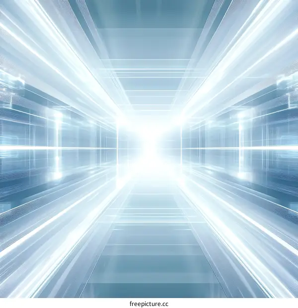 Abstract Futuristic Digital Corridor