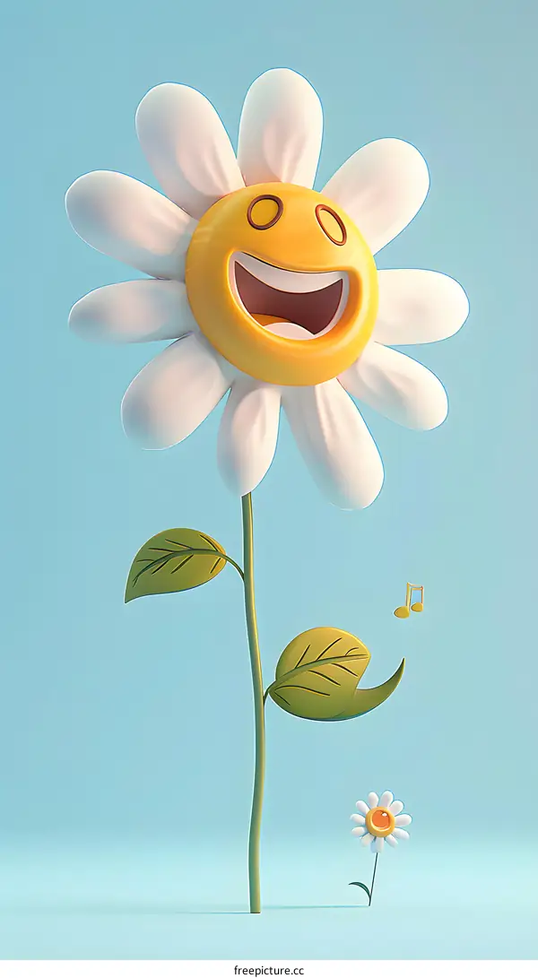 Happy Singing Daisy Flower