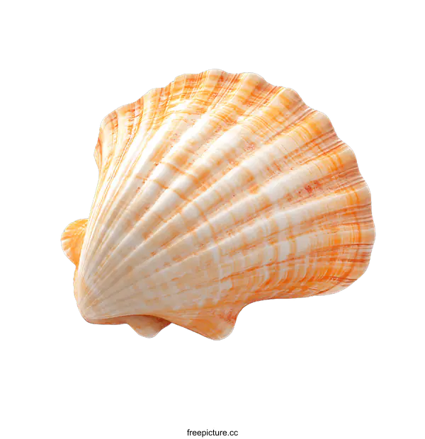 [Transparent Background PNG]Close up of a Single Seashell on transparent background