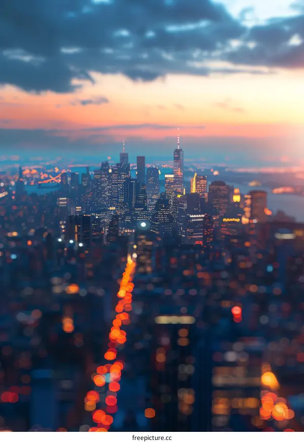 Manhattan Skyline at Sunset