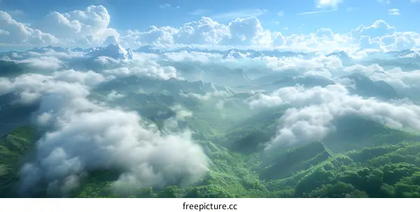 Amazing Mountain Range and Clouds