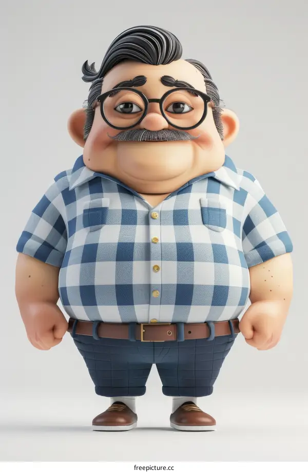 Avatars of a man with mustache and glasses