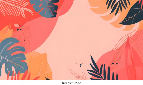 Tropical Leaves Abstract Background