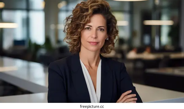 Confident businesswoman standing in the office