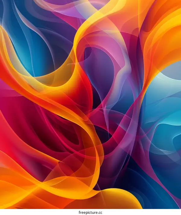 Colorful abstract waves design