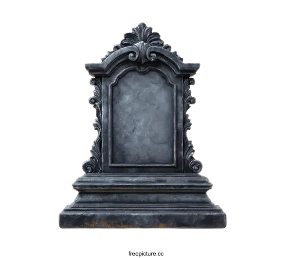 [Transparent Background PNG]Ornate Vintage Gravestone Design