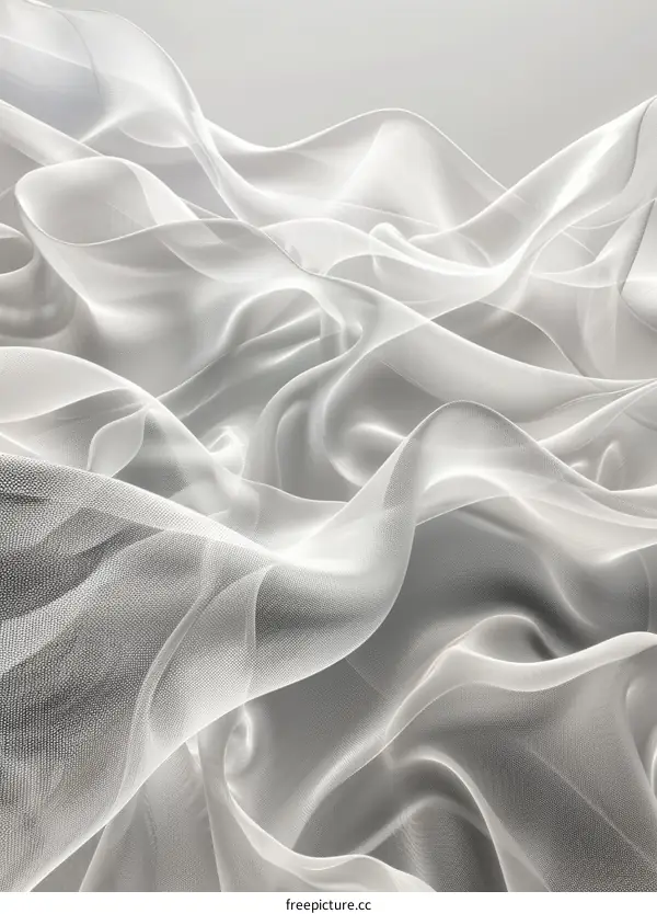 White Fabric Waves