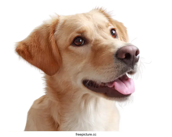 [Transparent Background PNG]Close-up Portrait of a Golden Retriever