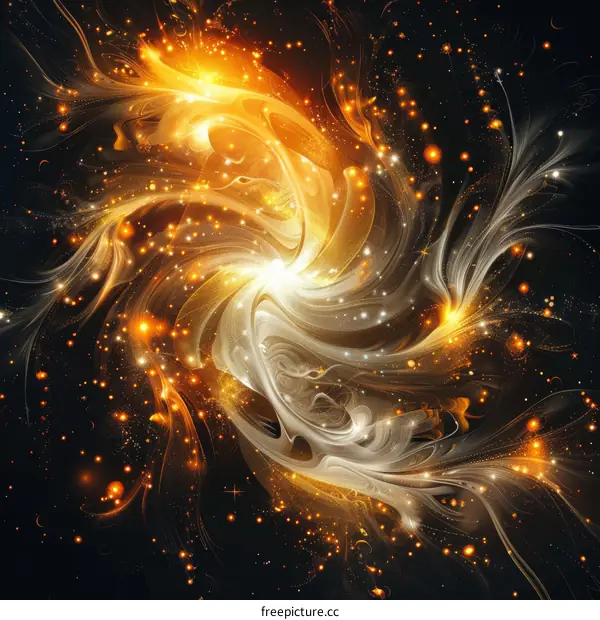 Golden Nebula: A Cosmic Symphony