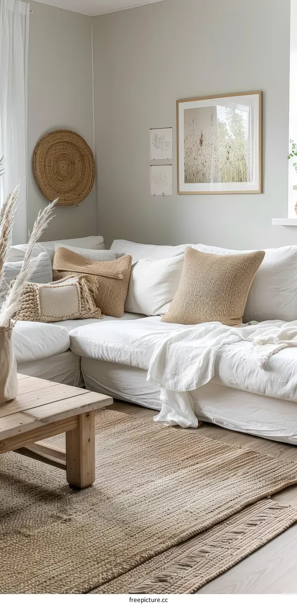 Scandinavian Inspired Living Room with Neutral Color Palette