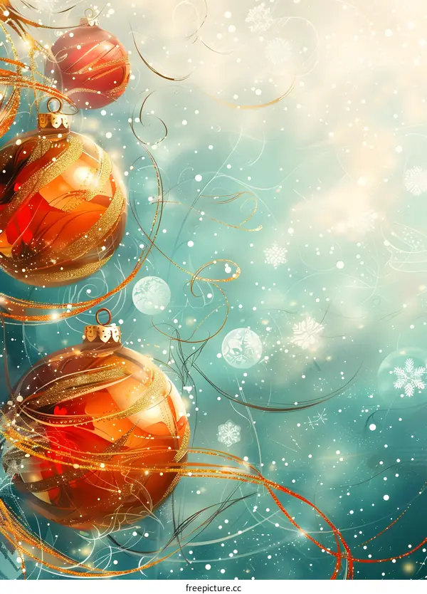 Christmas background with balls