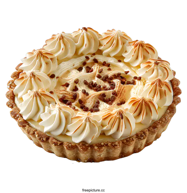 [Transparent Background PNG]Creamy Pie with Nutmeg