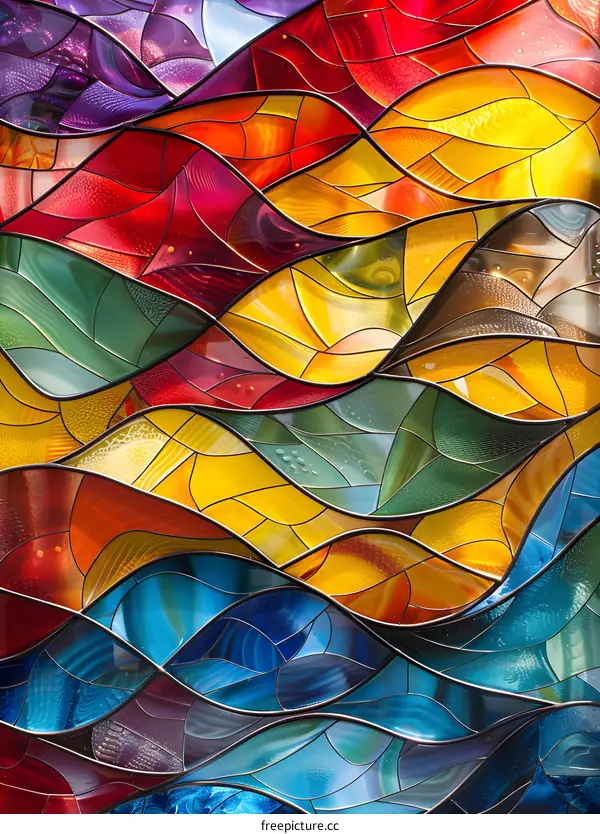 Colorful Abstract Stained Glass Window