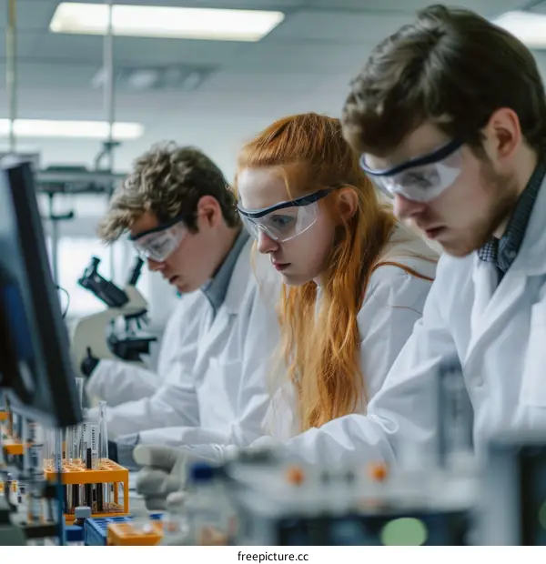 Scientists working in a lab