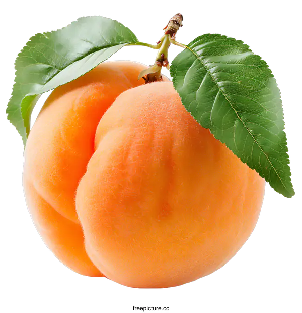 [Transparent Background PNG]An apricot on a white background