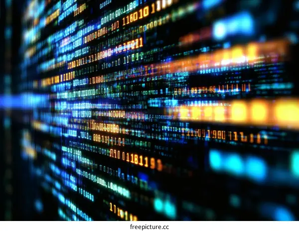 Binary Code Abstract Digital Background