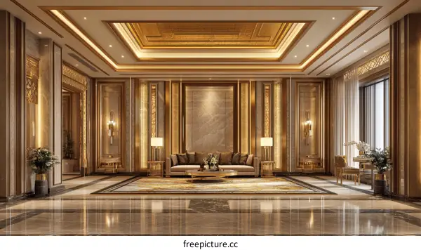 Luxurious Gold-toned Interior Design