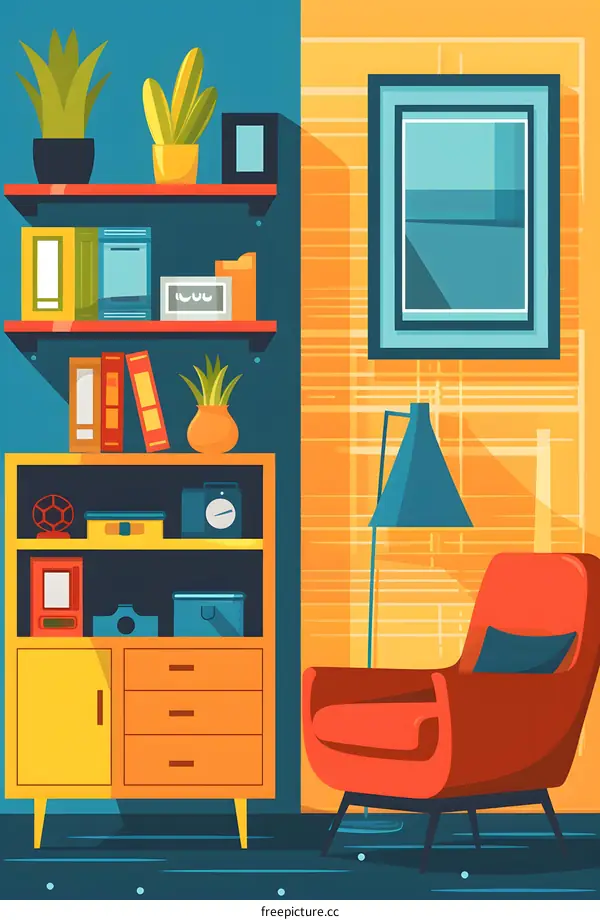 Modern Home Interior Design With Colorful Furniture