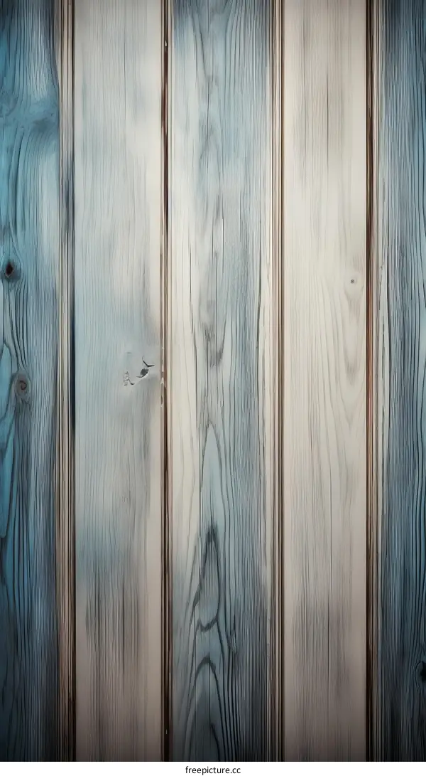 Blue Wooden Fence with White Trim