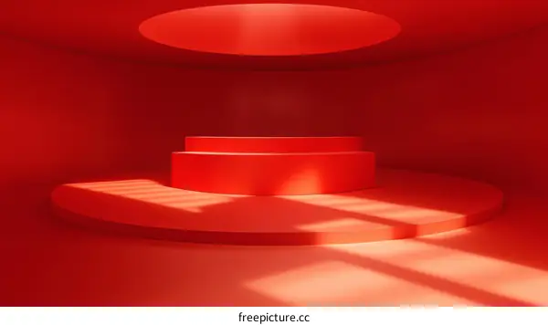 Modern Red Product Display Platform