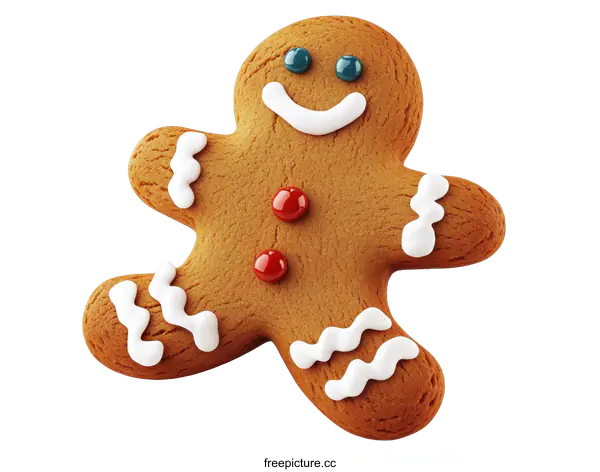 [Transparent Background PNG]Delicious Gingerbread Man Cookie