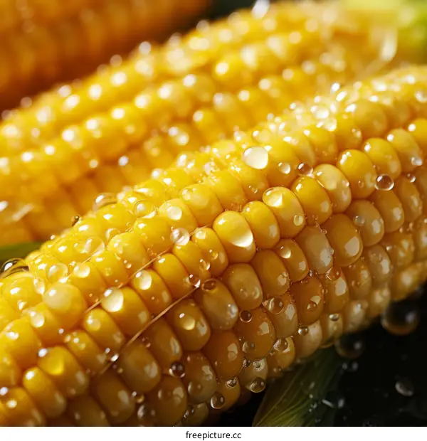 Close-up of yellow corn kernels