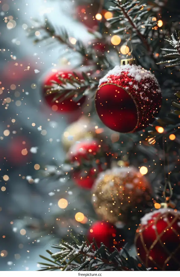 Snowy Christmas Tree Decorations