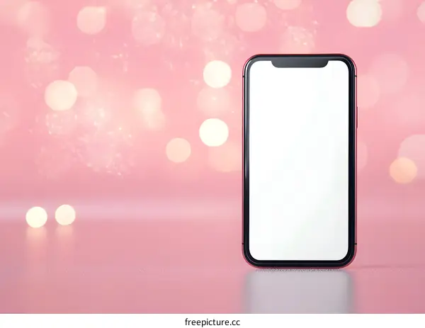 Pink Background Smartphone Mockup