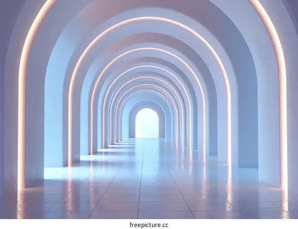 Futuristic Corridor: Sci-Fi Architecture