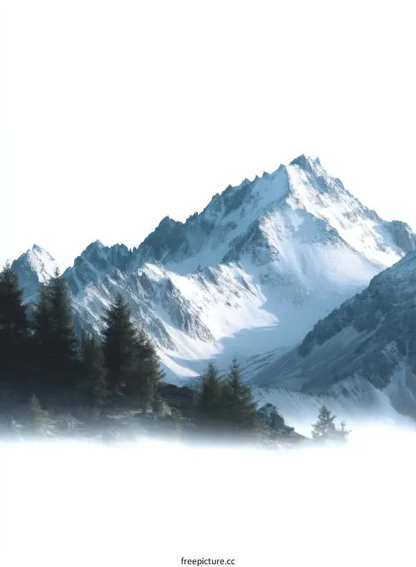 Majestic Snowy Mountain Landscape