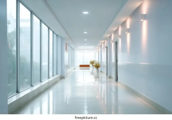 Modern Hospital Corridor Interior Design