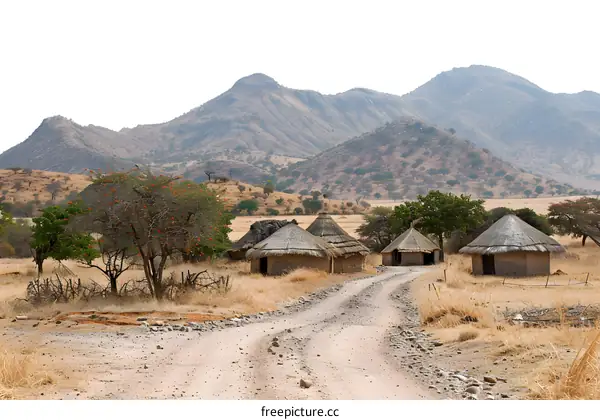 African Village in the Mountains