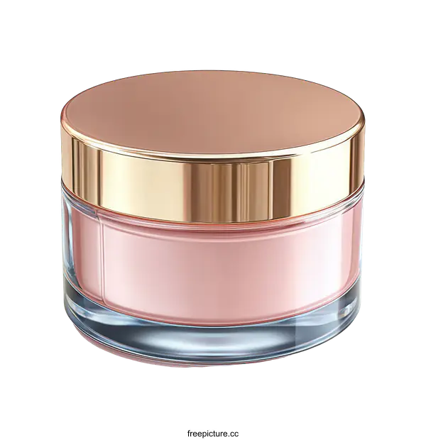 [Transparent Background PNG]Elegant Pink Cosmetic Jar Design Illustration