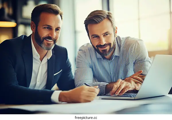 Businessmen Discussing Project Ideas Together