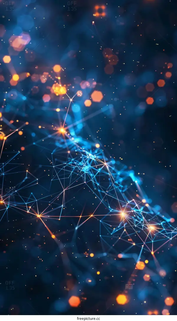 Blue Neon Network Background