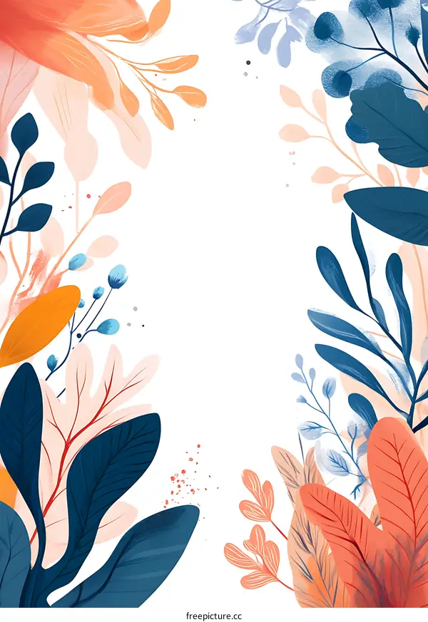 Floral Watercolor Background Illustration
