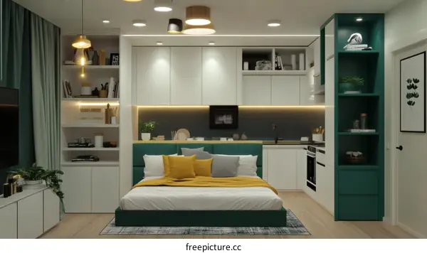 Modern Tiny Home Studio Apartment Interior Design