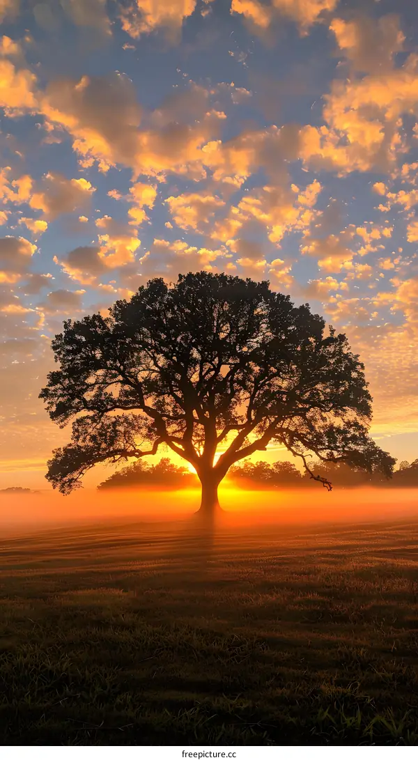 tree sunset field rural nature