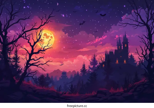 Haunted Castle in the Dark Forest