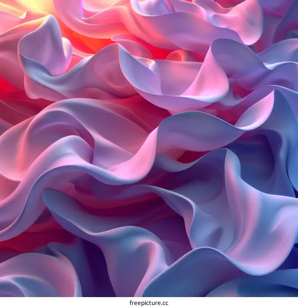Colorful abstract wavy shapes