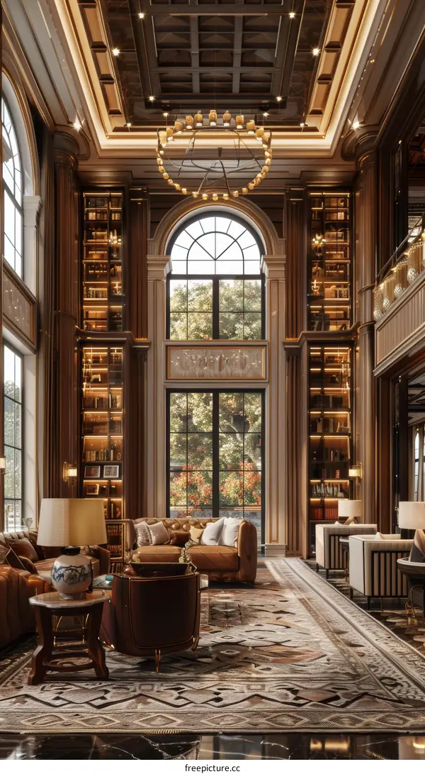 Luxurious Home Library