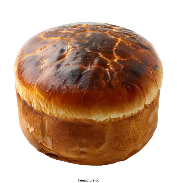 [Transparent Background PNG]Round Loaf of Bread on White Background