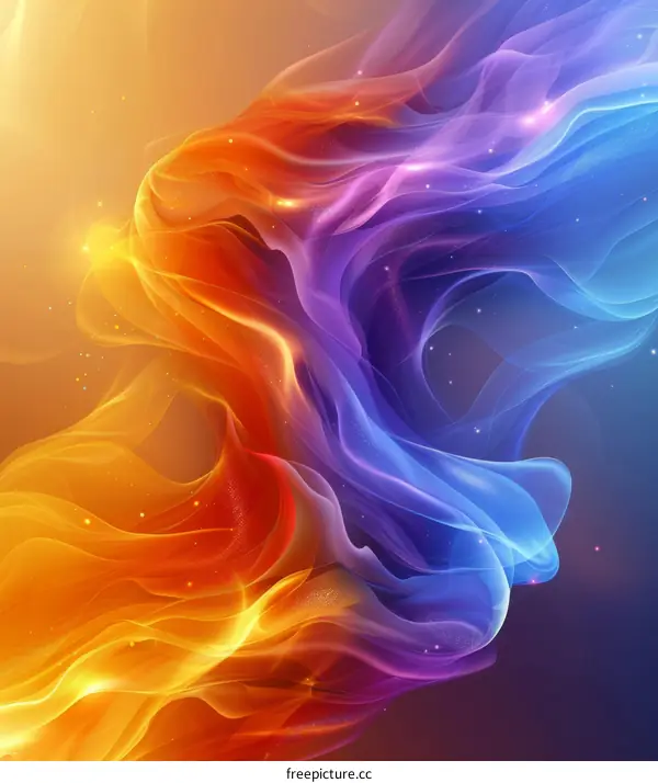 Abstract Colorful Flowing Forms