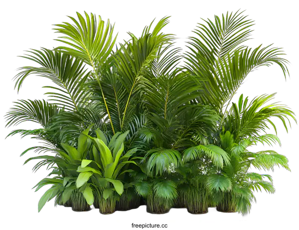 [Transparent Background PNG]Tropical Palm Trees and Plants 3D Model